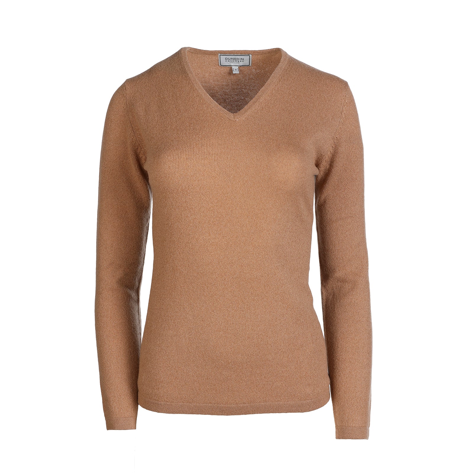 Cashmere Weekend V Sweater in Camel