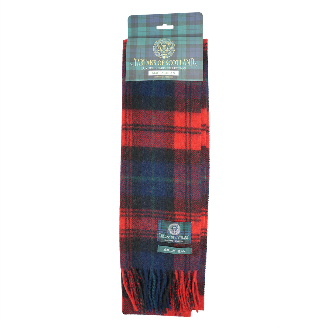 Tartan of Scotland 100% Pure New Wool Clan Scarf - Maclachlan