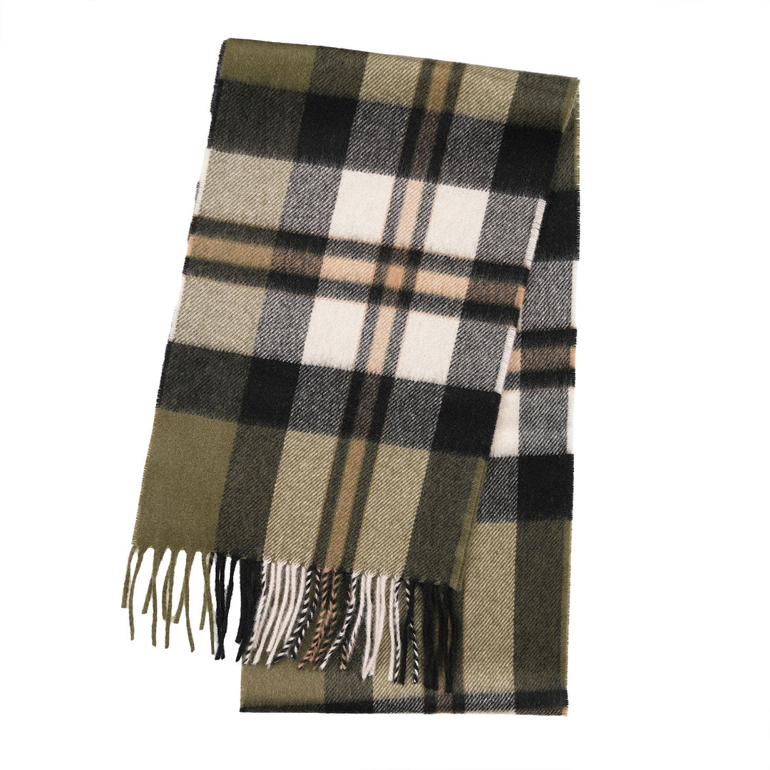 Tartan Weaving Mill 100% Pure Cashmere Scarf – Made in Scotland - AMPLIFIED THOMSON OLIVE