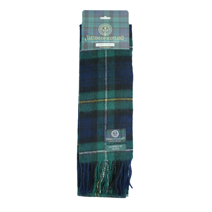 Tartan of Scotland 100% Pure New Wool Clan Scarf - Campbell