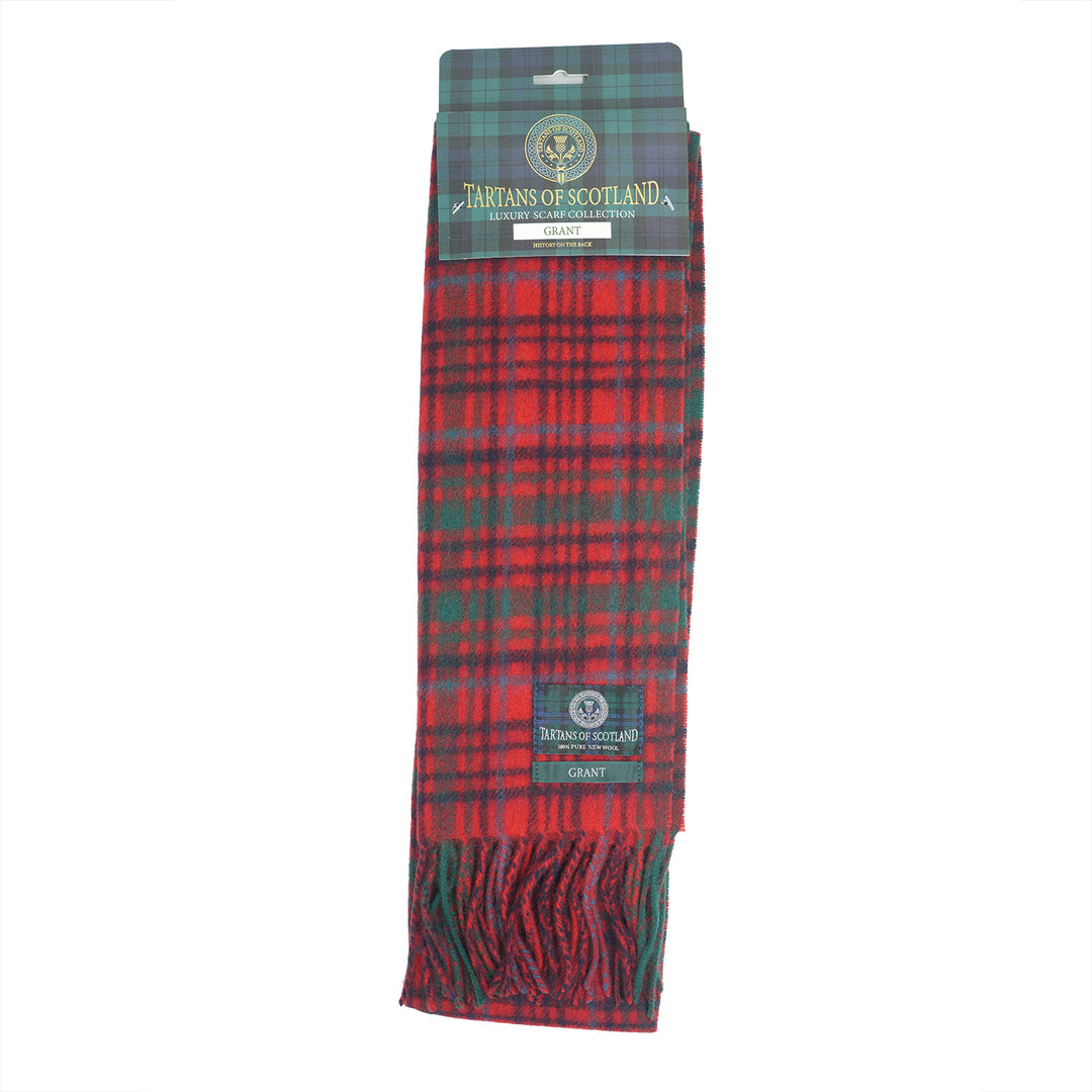 Tartan of Scotland 100% Pure New Wool Clan Scarf - Grant