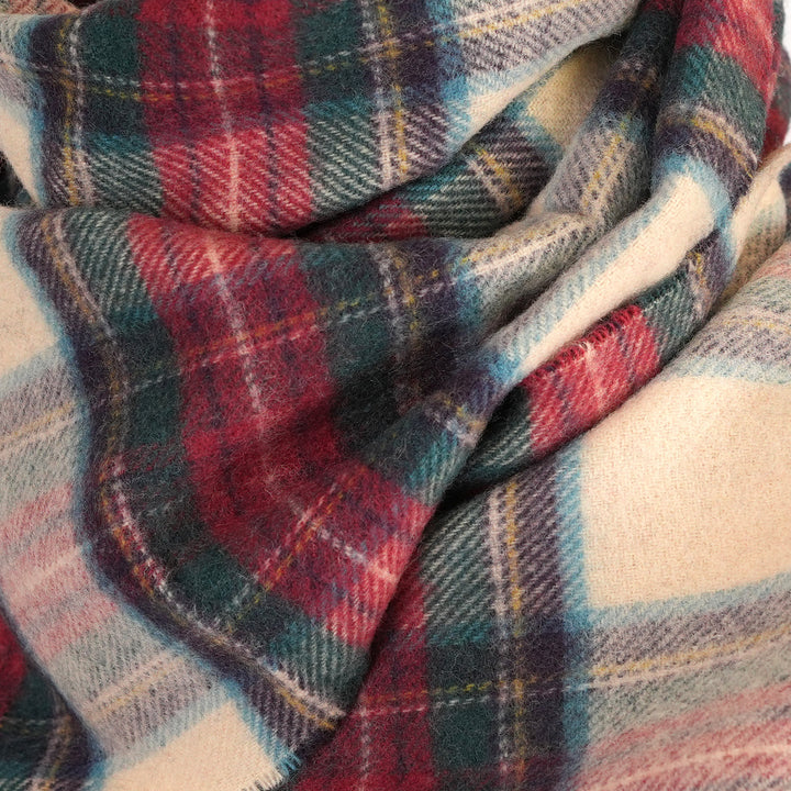 100% Lambswool Scarf – Traditional Tartan &amp; Check Designs - Made in Scotland - Hessian Dress Stewart