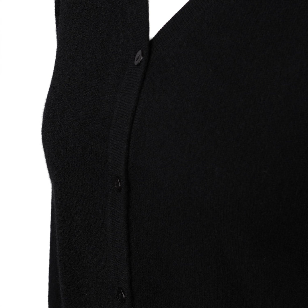 Woman's 100% Cashmere V‑Neck Cardigan - Black