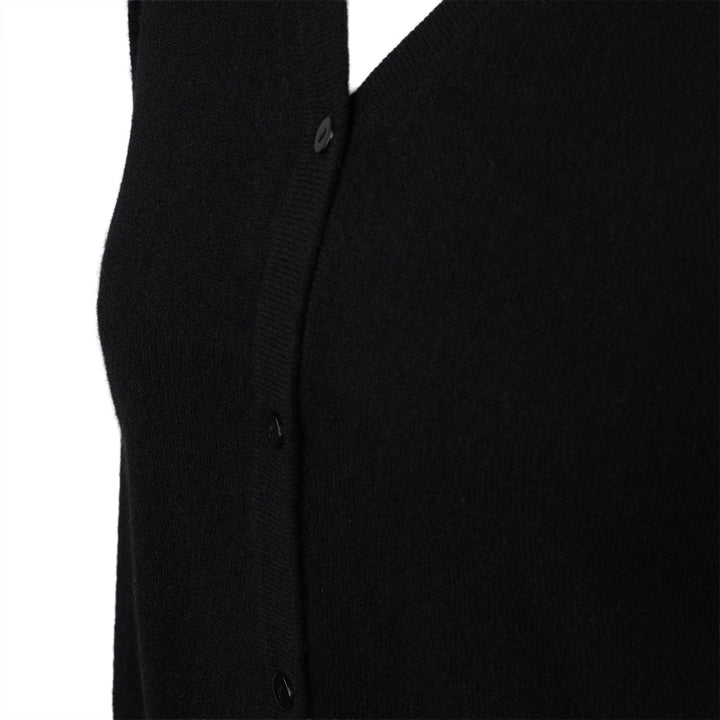 Woman's 100% Cashmere V‑Neck Cardigan - Black