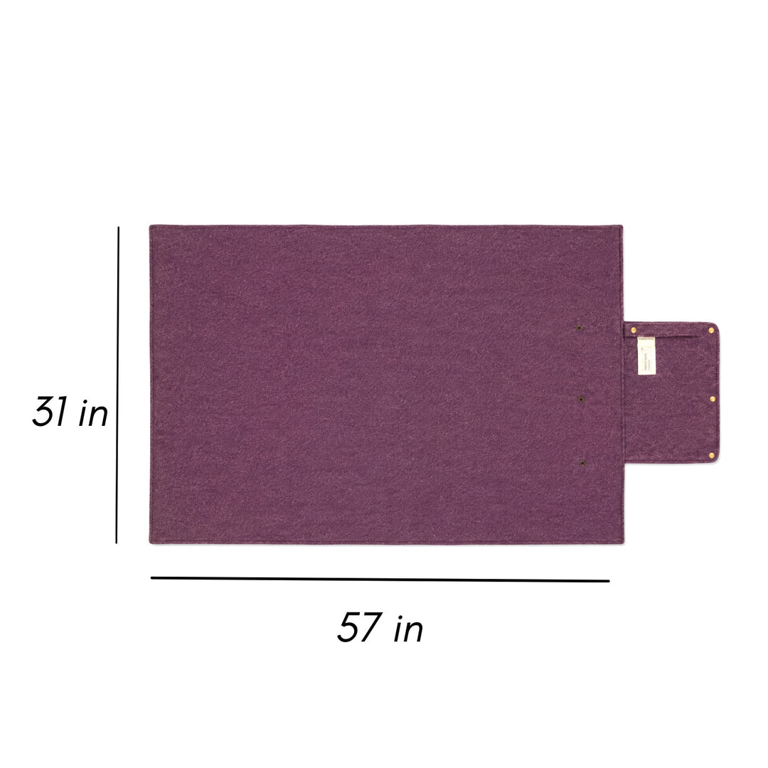Woodside Travel Picnic Blanket with Carry Strap - Grape