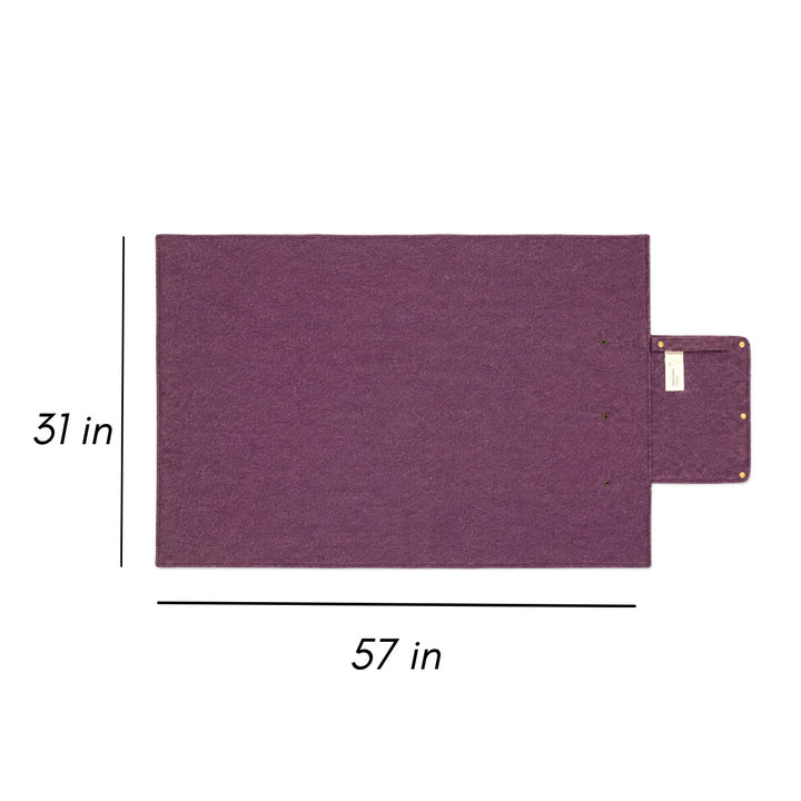 Woodside Travel Picnic Blanket with Carry Strap - Grape