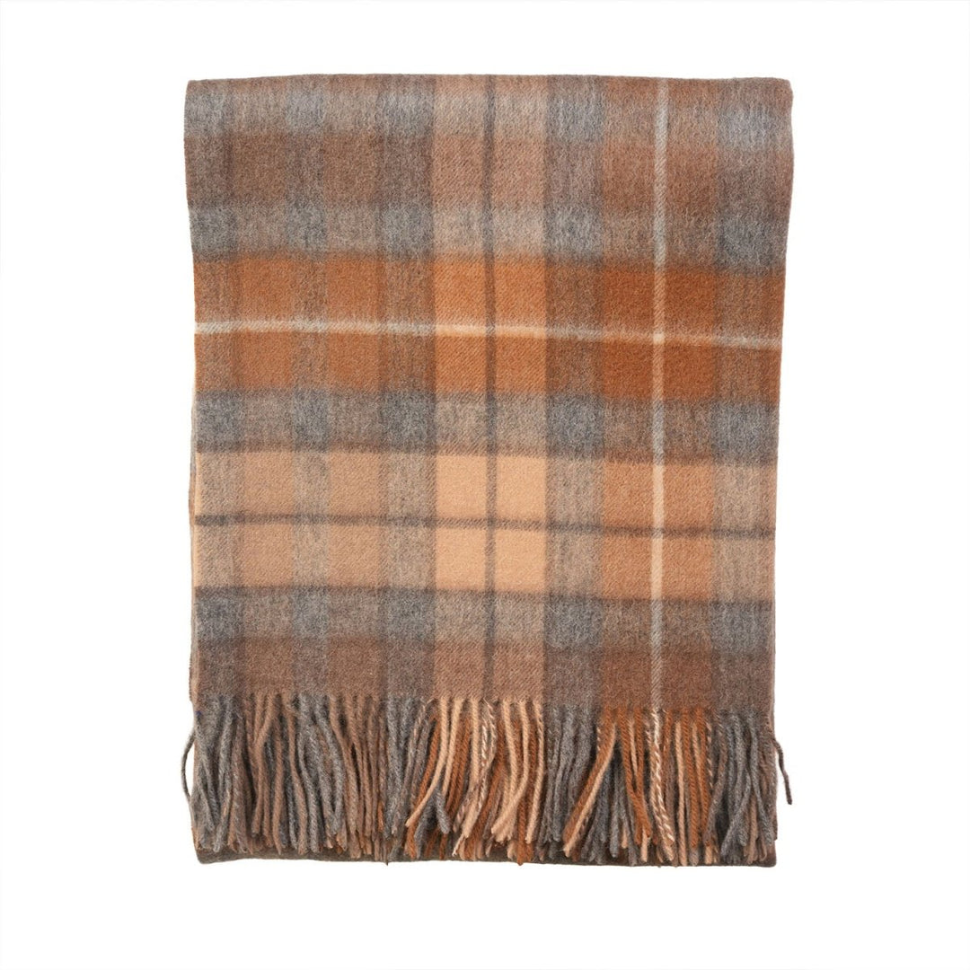 100% Pure Lambswool Blanket Throw – Luxury Soft Warm Wool Blanket - Home Décor - Buchanan Natural