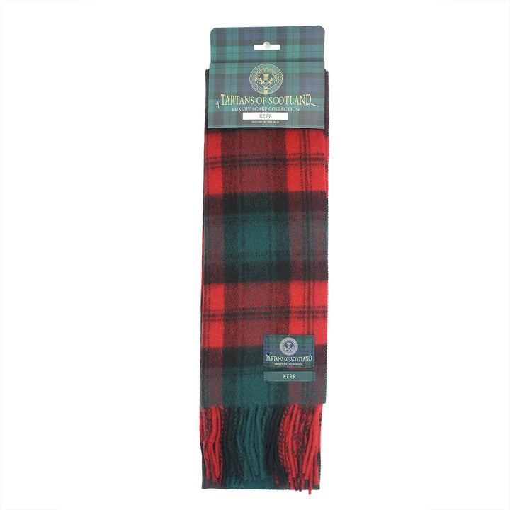 Tartan of Scotland 100% Pure New Wool Clan Scarf - Kerr
