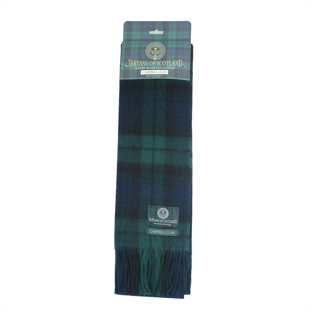 Tartan of Scotland 100% Pure New Wool Clan Scarf - Campbell Clan
