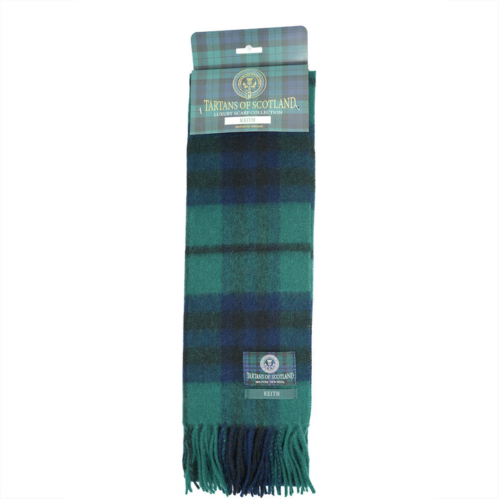 Tartan of Scotland 100% Pure New Wool Clan Scarf - Keith