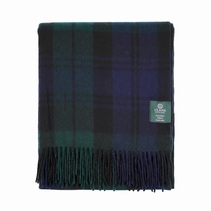 Highland Wool Blend Tartan Blanket Throw – Extra Warm Scottish Wool Blend – CAMPBELL CLAN