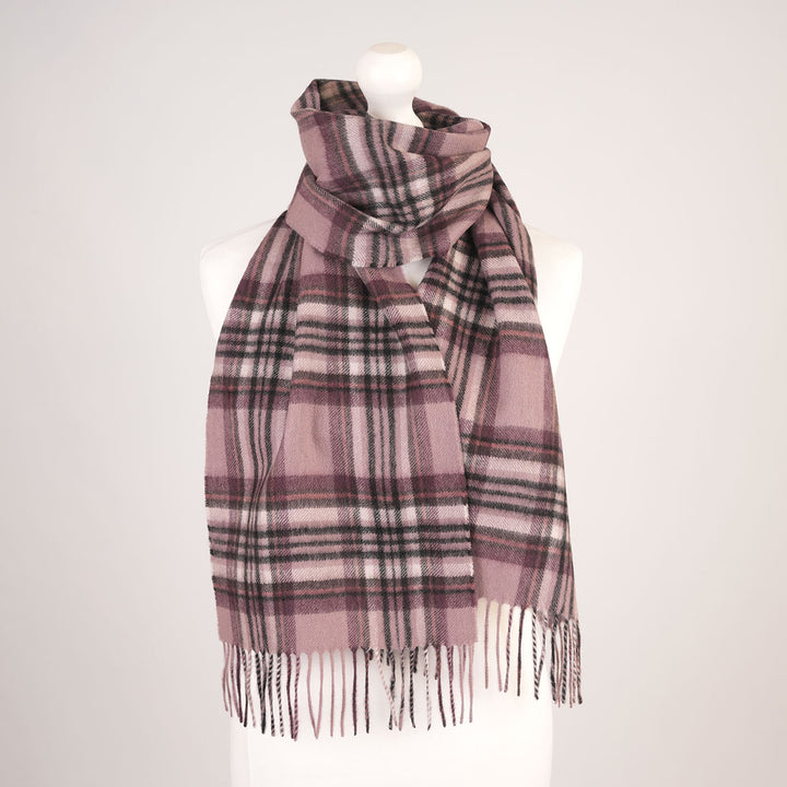 Edinburgh Cashmere Premium Lightweight Scarf - Ultra-Soft Luxury Wrap - STEWART LILAC