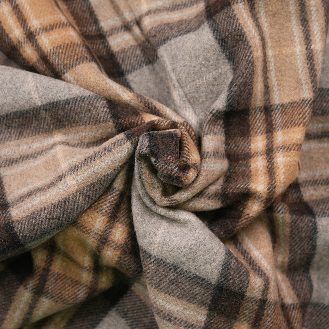 Highland Wool Blend Tartan Blanket Throw – Extra Warm Scottish Wool Blend – MACKELLAR NATURAL