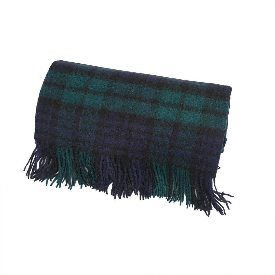 100% Pure Lambswool Blanket Throw – Luxury Soft Warm Wool Blanket - Home Décor - BLACK WATCH