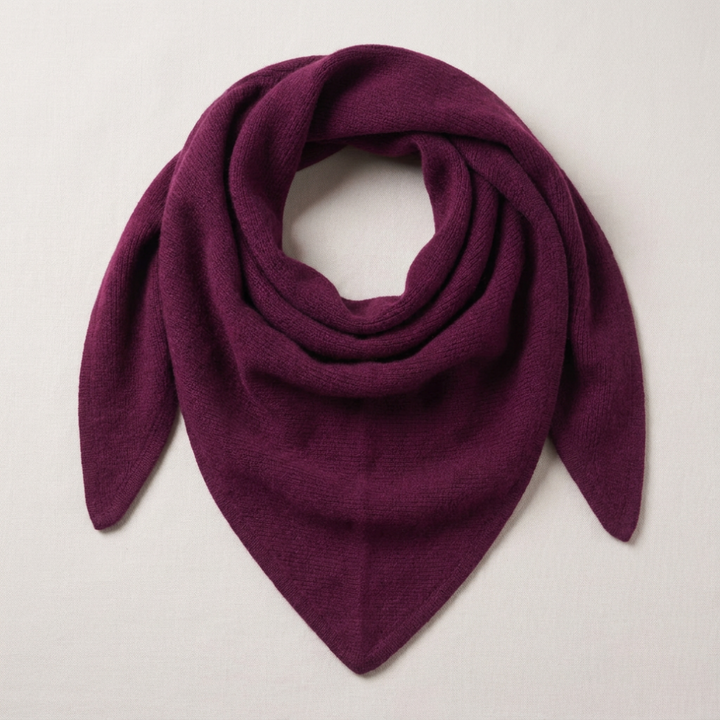Women’s Luxury Ribbed Cashmere Triangle Scarf - EMINENCE