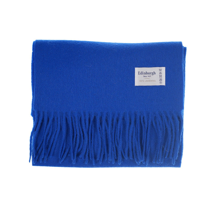 Edinburgh 100% Lambswool Scarf – Premium Soft Wool Wrap - Dazzling Blue