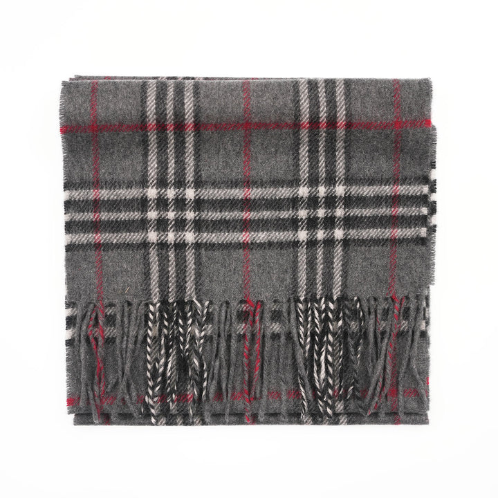 Tartan Weaving Mill 100% Pure Cashmere Scarf – Made in Scotland - THOMSON DARK GREY