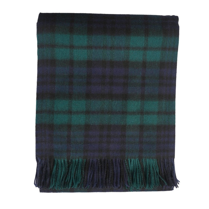 100% Pure Lambswool Blanket Throw – Luxury Soft Warm Wool Blanket - Home Décor - BLACK WATCH