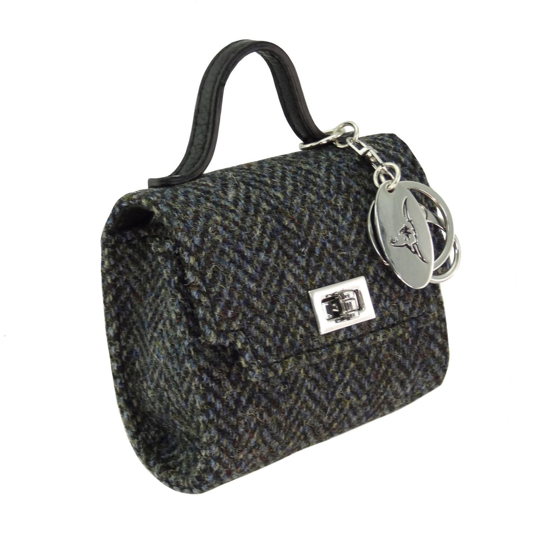Harris Tweed Nochty Really Wee Bag - Mini Tartan Handbag - Charcoal Herringbone (COL001)