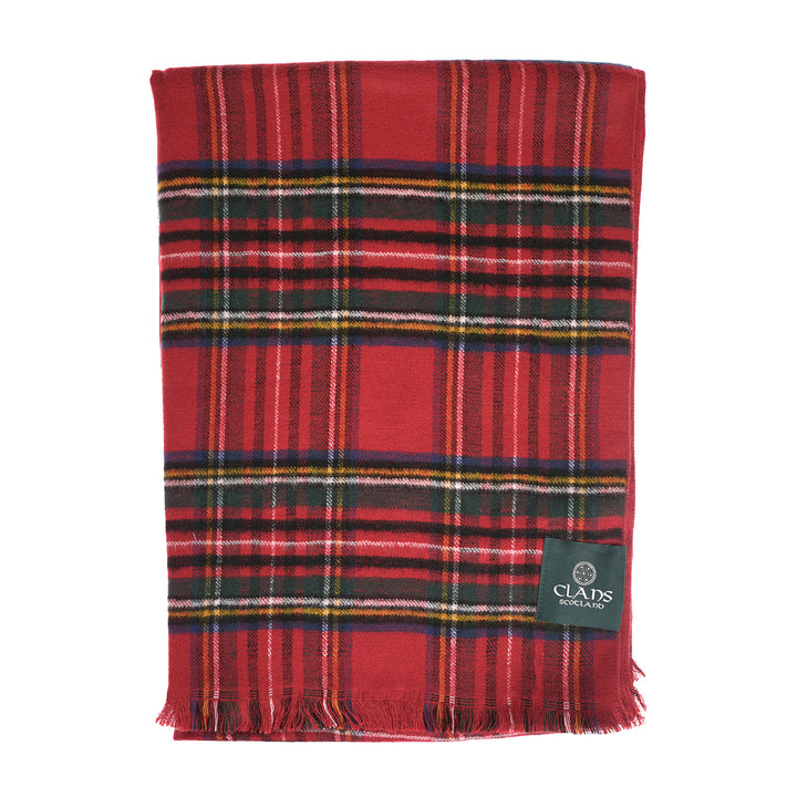 The Highland Wrap: Reversible Ultra-Soft Tartan Stole - Stewart Royal