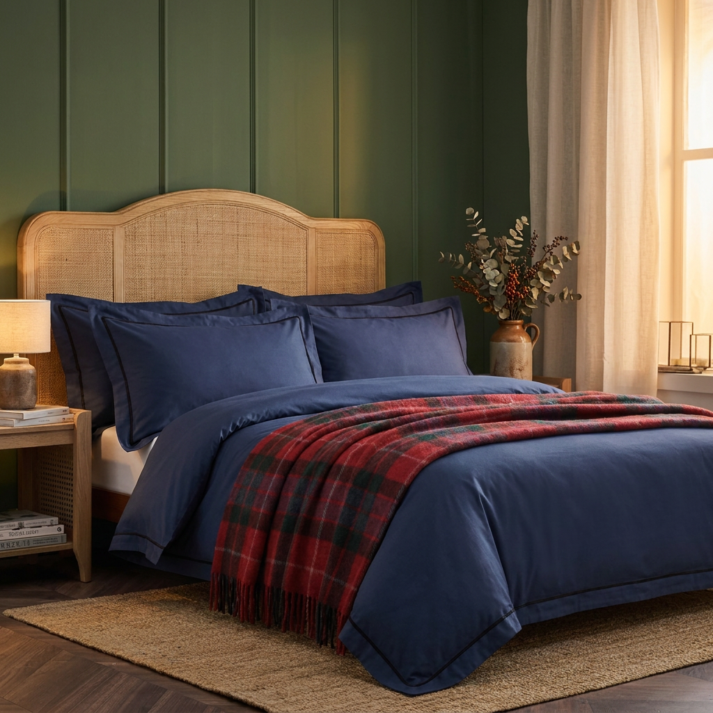 Highland Wool Blend Tartan Blanket Throw – Extra Warm Scottish Wool Blend – FRASER RED