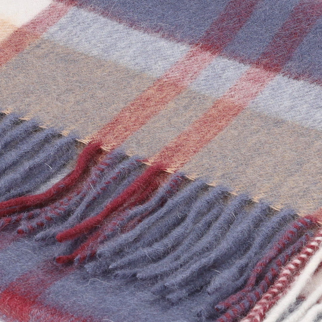 Heritage of Scotland 100% Lambswool Wide Scarf Soft Unisex Winter Wrap - Tartan &amp; Check Designs - BANNOCKBANE NAVY