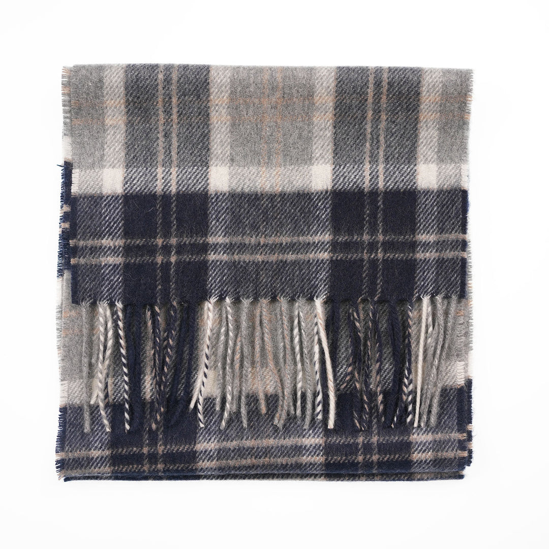 Tartan Weaving Mill 100% Pure Cashmere Scarf – Made in Scotland - Bannockbane Silver