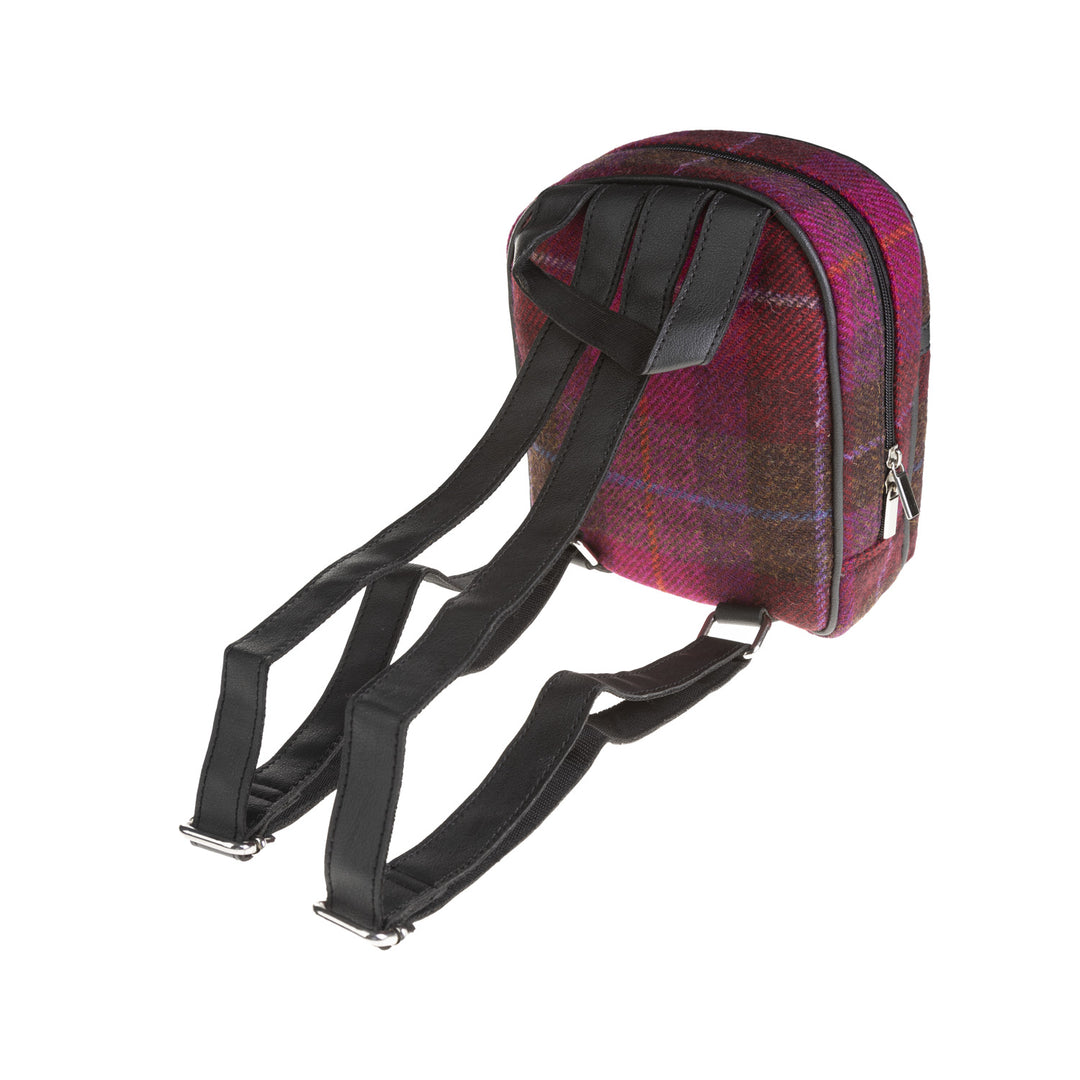 Ht Vegan Leather Small Backpack Cerise Check / Black