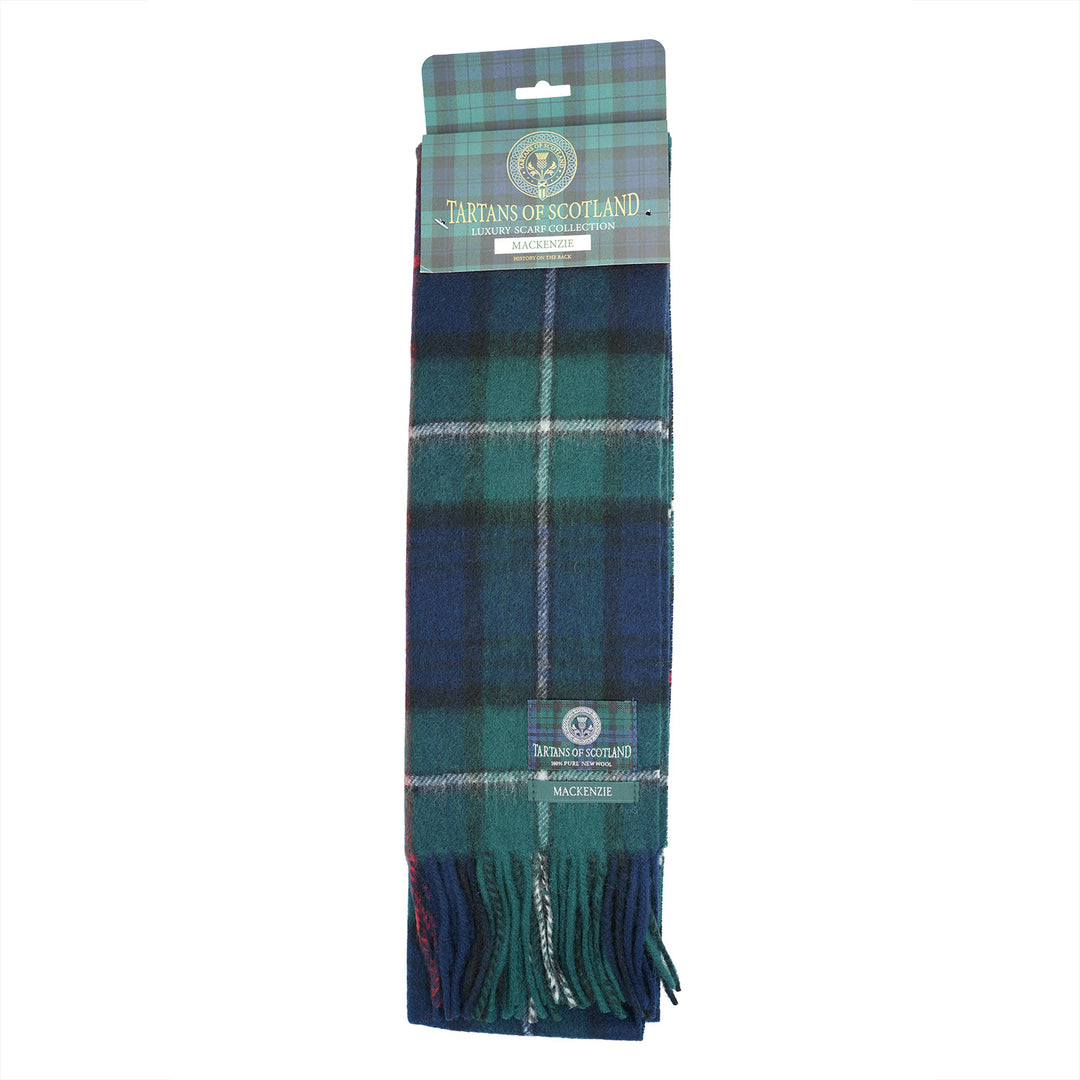 Tartan of Scotland 100% Pure New Wool Clan Scarf - Mackenzie