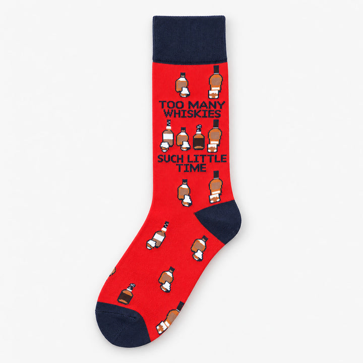 Men’s Luxury Bamboo Socks – Soft, Breathable &amp; Stylish Everyday Comfort - TOO MANY WHISKIES RED