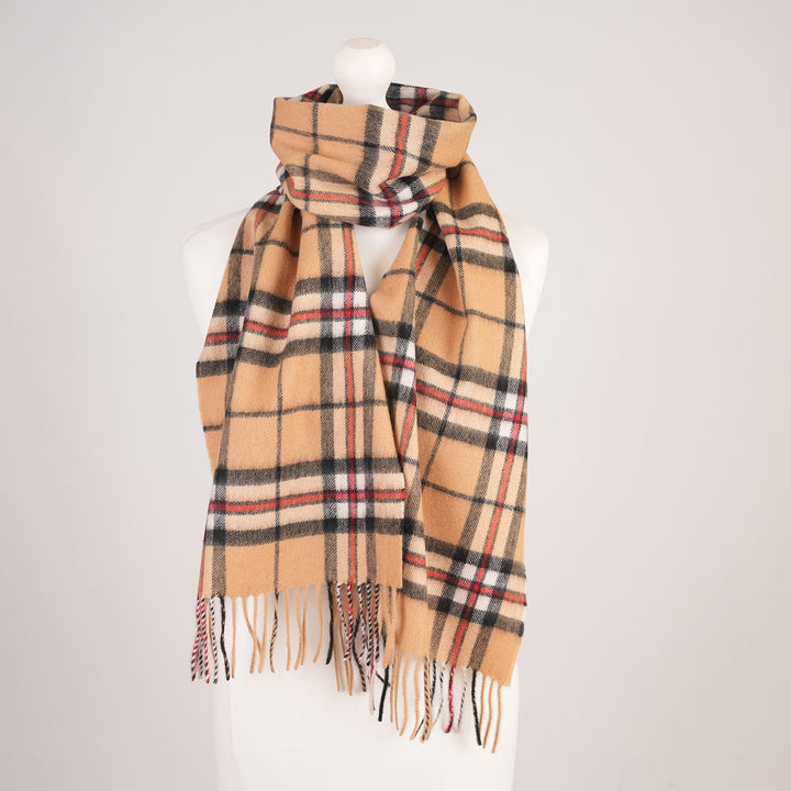 Edinburgh Cashmere Premium Lightweight Scarf - Ultra-Soft Luxury Wrap - Thomson Camel