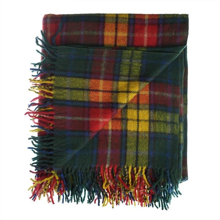 Highland Wool Blend Tartan Blanket / Throw Extra Warm Buchanan Modern