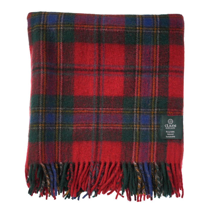 Highland Wool Blend Tartan Blanket Throw Maclean