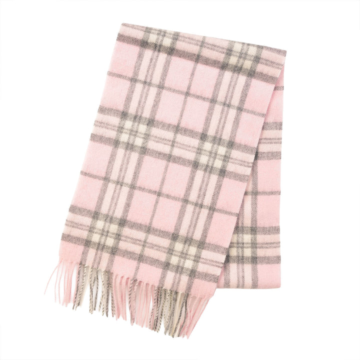 .Edinburgh 100% Lambswool Scarf – Premium Soft Wool Wrap - THOMSON PALE PINK