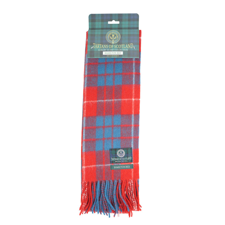 Tartan of Scotland 100% Pure New Wool Clan Scarf - Hamilton