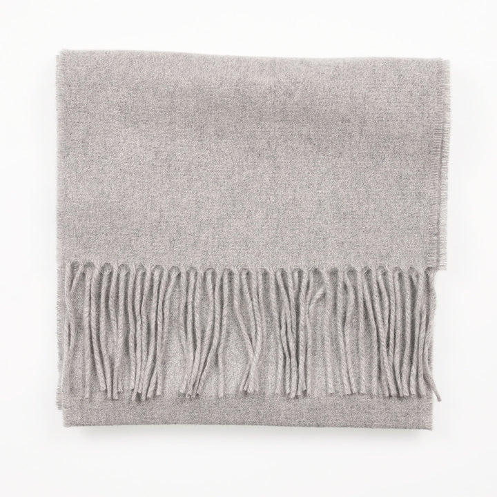 Tartan Weaving Mill 100% Pure Cashmere Scarf – Made in Scotland - LIGHT GREY