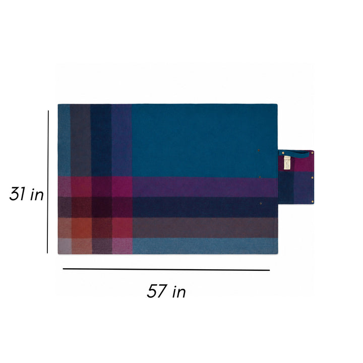 Woodside Travel Picnic Blanket with Carry Strap – Turquoise