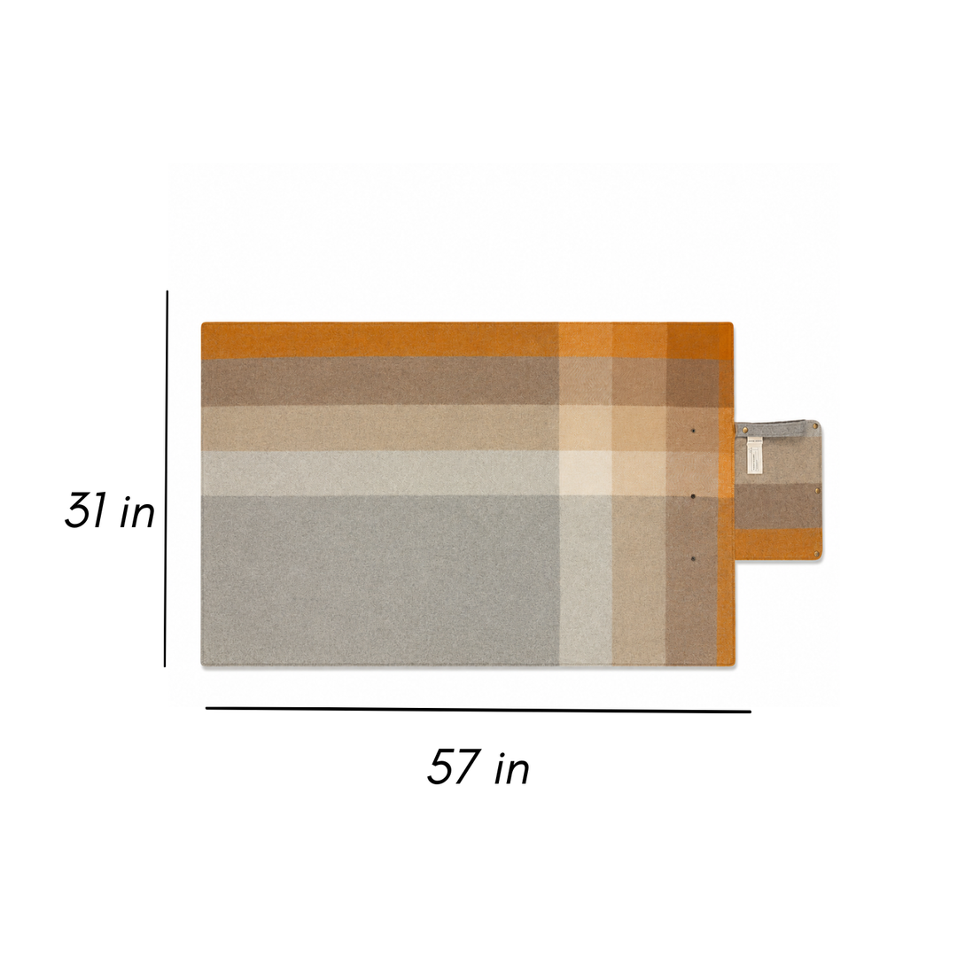 Woodside Travel Picnic Blanket with Carry Strap - Natural