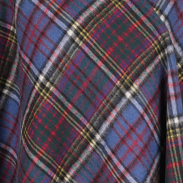 Edinburgh Lambswool Long Tartan Cape – Premium Plaid Wrap - Anderson