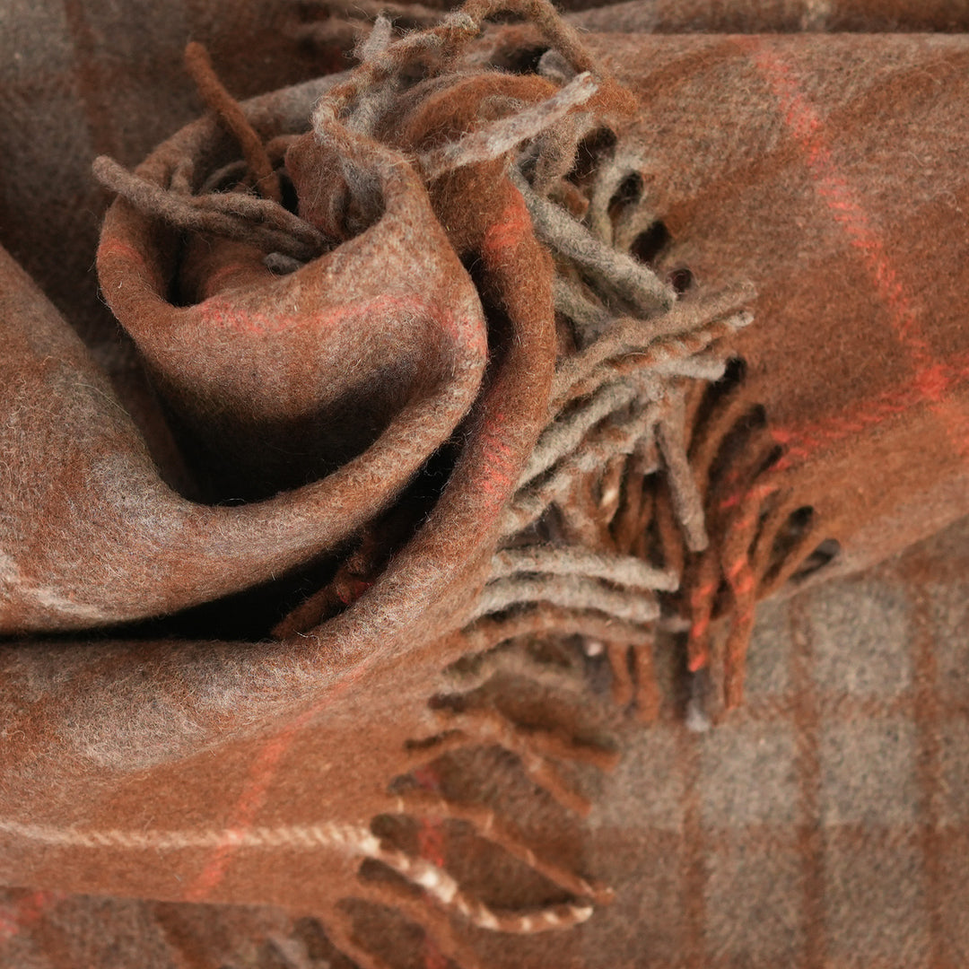 Scottish Tartan Wool-Blend Blanket Throw – Highland Comfort - FRASER HUNTING WEATHERED