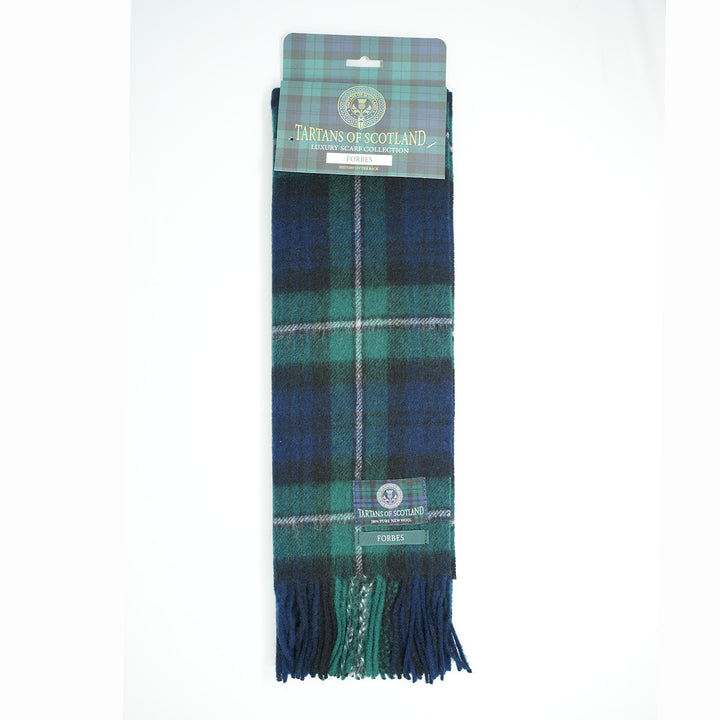 Tartan of Scotland 100% Pure New Wool Clan Scarf - Forbes