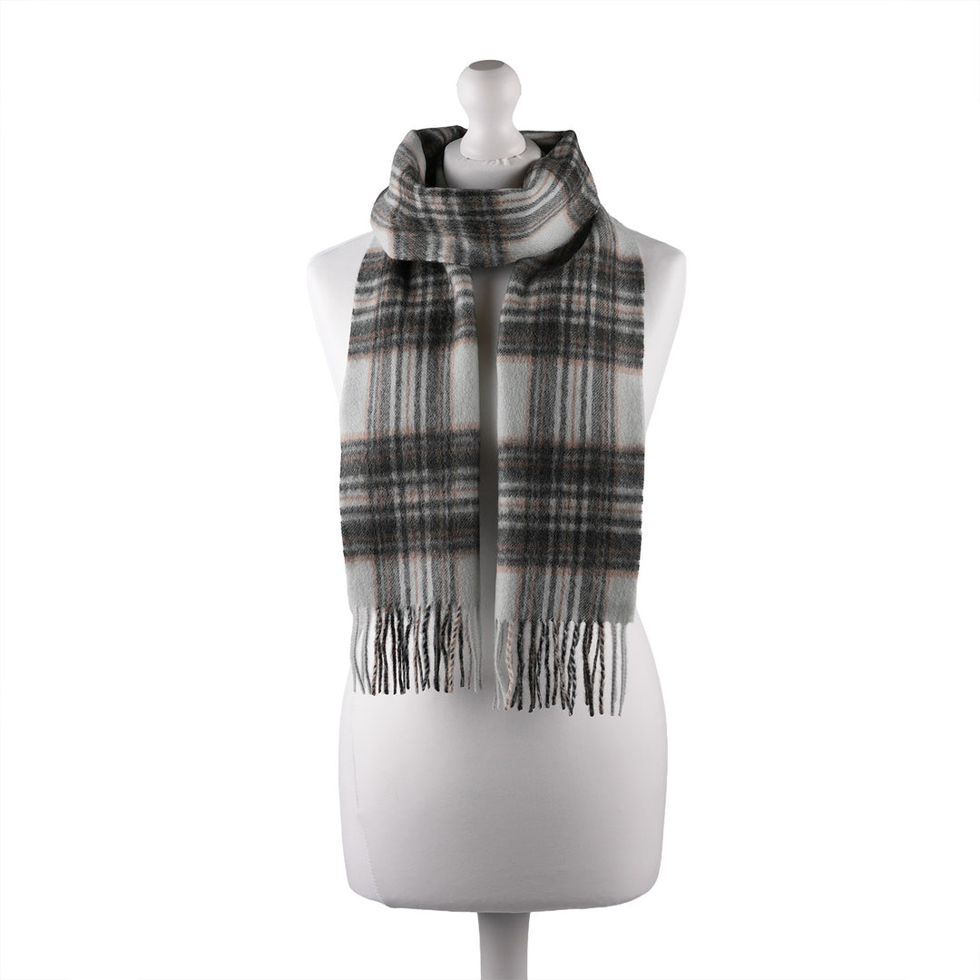 .Edinburgh 100% Lambswool Scarf – Premium Soft Wool Wrap - ROYAL STEWART VINTAGE DUCK EGG
