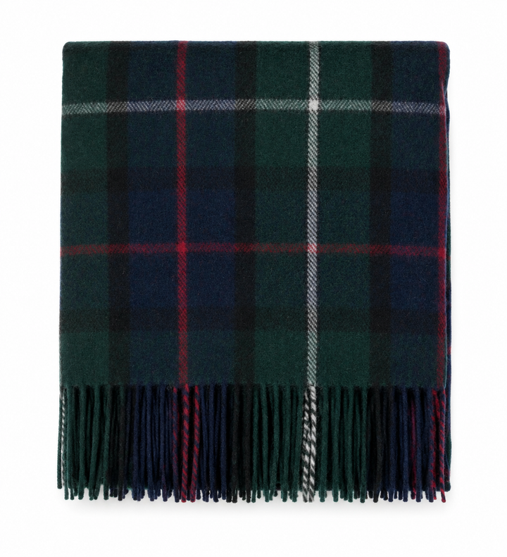 Scottish Tartan Wool-Blend Blanket Throw – Highland Comfort - MACKENZIE