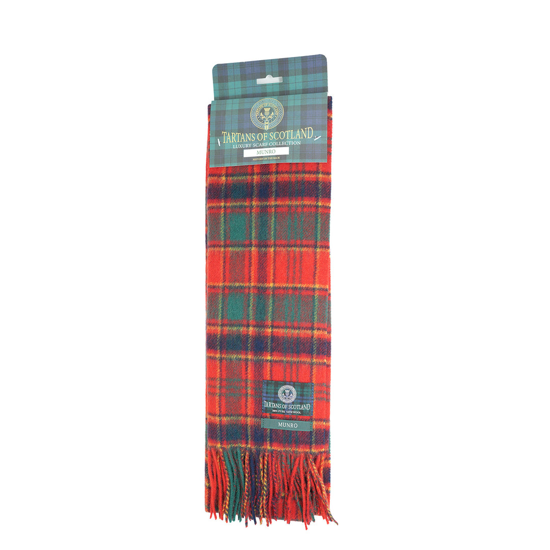 Tartan of Scotland 100% Pure New Wool Clan Scarf - Munro
