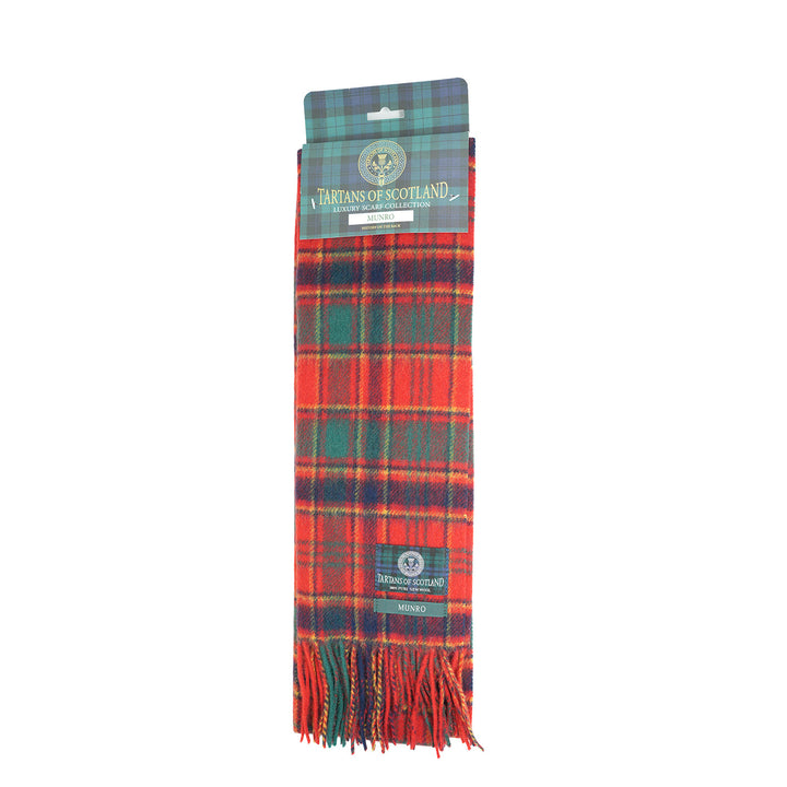 Tartan of Scotland 100% Pure New Wool Clan Scarf - Munro