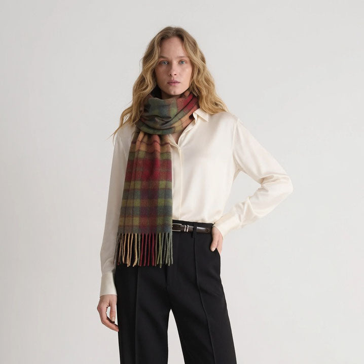 Edinburgh Cashmere Premium Lightweight Scarf - Ultra-Soft Luxury Wrap - BUCHANAN AUTUMN