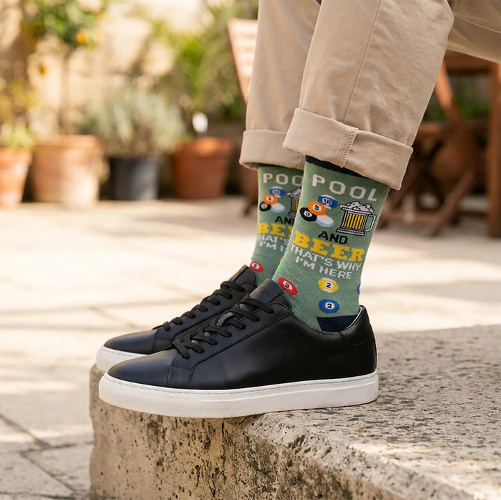 Men’s Luxury Bamboo Socks – Soft, Breathable &amp; Stylish Everyday Comfort - POOL AND BEER GREEN