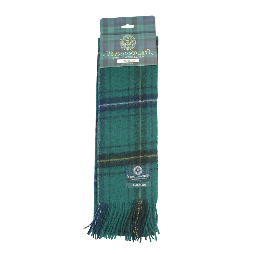 Tartan of Scotland 100% Pure New Wool Clan Scarf - Henderson