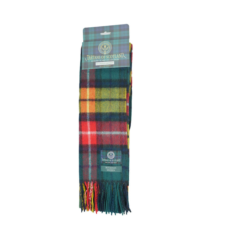 Tartan of Scotland 100% Pure New Wool Clan Scarf - Buchanan