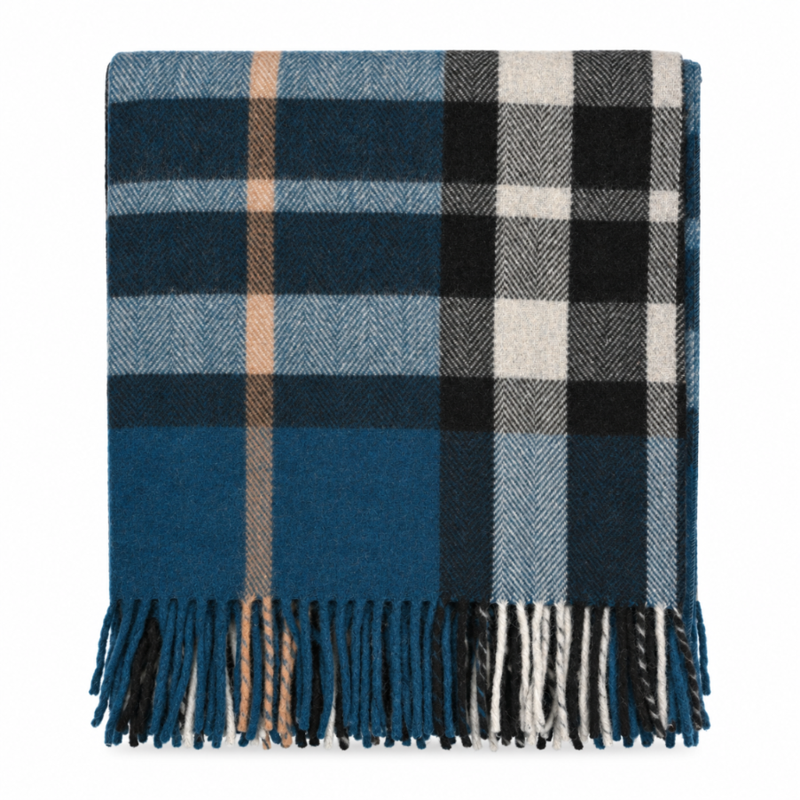 Scottish Tartan Wool-Blend Blanket Throw – Highland Comfort - EXPLODED SCOTTY THOMSON PACIFIC